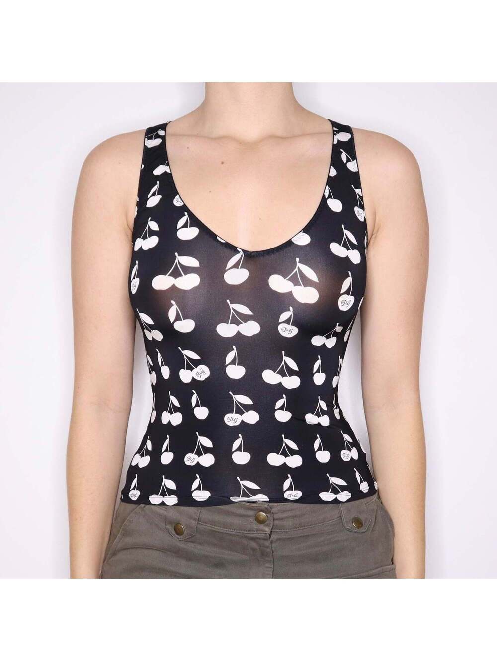 Y2K DOLCE & GABBANA Cherries Tank Top (S)